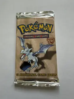Pokemon Fossil booster pack sealed Aerodactyl Artwork - Unweighed - Image 1