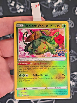 Radiant Venusaur 004/078 Pokemon GO TCG Set Holo - NM - Image 2