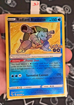 Radiant Blastoise 018/078 Pokemon GO - Pokemon TCG Holo - NM - Image 2