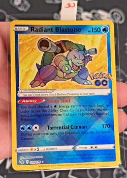 Radiant Blastoise 018/078 Pokemon GO - Pokemon TCG Holo - NM - Image 3