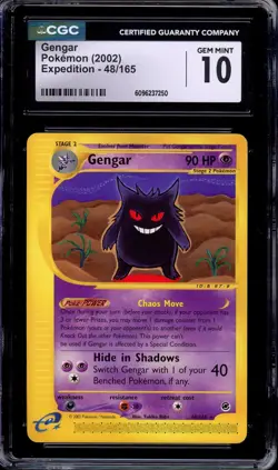 2002 Pokemon Expedition Gengar #48 CGC 10 GEM MINT - Image 1