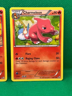Pokemon Tcg Charmander 17/113 & Charmeleon 18/113 Legendary Treasures Non Holo - Image 3