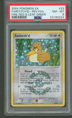 POKEMON EX FIRERED & LEAFGREEN FARFETCH'D 23/112 REVERSE FOIL RARE PSA CGC 8 - Image 1