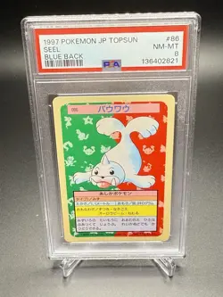 Pokemon Seel Topsun Blue Back #86 1997 PSA 8 Low Pop - Image 1
