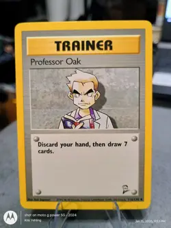Pokemon TCG Professor Oak - 116/130 Base Set 2 - Excellent Condition - Image 1