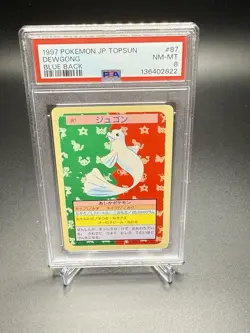 Pokemon Dewgong Topsun Blue Back #87 1997 PSA 8 Low Pop - Image 1