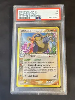 Pokemon EX Crystal Guardians 2 Blastoise Holo PSA 2006 Near Mint 7 - Image 1