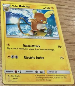 Pokemon TCG Sun & Moon Trainer Kit Lycanroc & Alolan Raichu 17/30 - Image 1