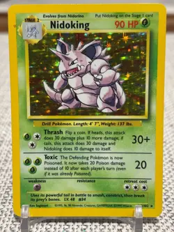 1999 Pokemon #11/102 Nidoking (Base Set) Holo - LP - Image 1