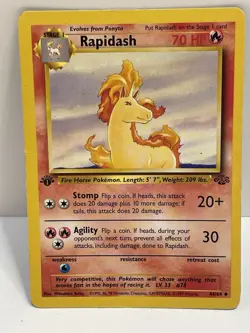 Pokemon WOTC Rapidash 44/64 Jungle Regular Vintage 1st Edition Mp/Lp - Image 1