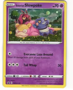 Galarian Slowpoke Holo Promo Pokemon TCG SWSH Black Star SWSH126 LP - Image 1