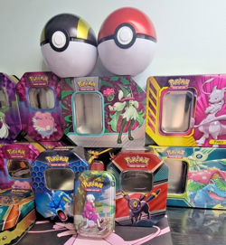 Pokemon TCG Mixed Lot 15 Empty Collectible Tins + Accessories Bundle - Image 2