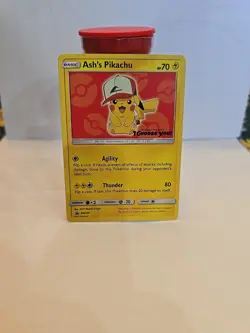 Pokemon TCG Ash's Pikachu 'I Choose You' SM109 Black Star Promo - Image 1