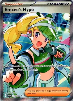 Pokemon TCG Emcee's Hype 220/182 Sv10: Destined Rivals Holo NM (SKU 1-3) - Image 1