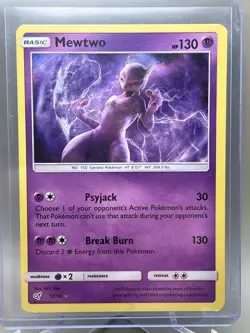 Mewtwo 12/18 Detective Pikachu Holo pokemon ‼EX-NM‼ - Image 1