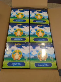 Pokemon GO Dragonite VSTAR Premier Deck Holder Collection 6-Boxes IN CASE! - Image 1