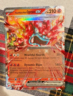 Pokemon TCG SV: Prismatic Evolutions Hearthflame Mask Ogerpon EX 017/131 - Image 1