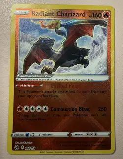 POKEMON TCG Radiant Charizard 020/159 Crown Zenith Holo - Image 1