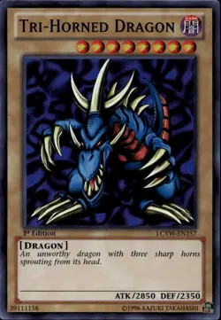 Tri-Horned Dragon NA 1st Ed Super Rare LCYW-EN157 Yu-Gi-Oh! - Image 1