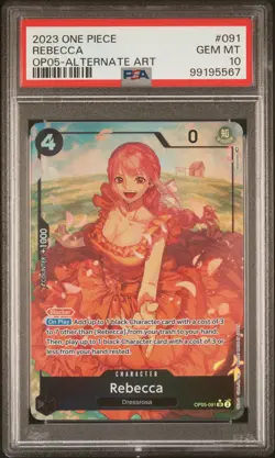 One Piece Awakening of the New Era Rebecca Alt Art OP05-091 PSA 10 - Image 1