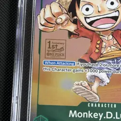 One Piece P-037 Luffy 1st Anniversary Tournament Participant Promo Anv CGC 10 - Image 3
