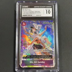 2023 ONE PIECE OP04-064-Ms. All Sunday-Kingdom Of Intrigue-Alternate Art- CGC 10 - Image 1