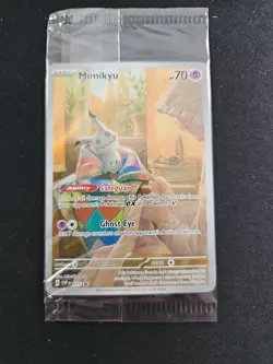 Pokemon Mimikyu SVP 075 Paldean Fates Full Art Holo Black Star Promo SEALED TCG - Image 1
