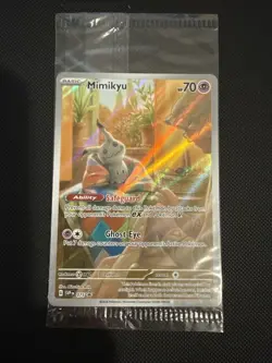 Mimikyu SVP075 Paldean Fates Black Star Promo Sealed Pokemon TCG Card - Image 1