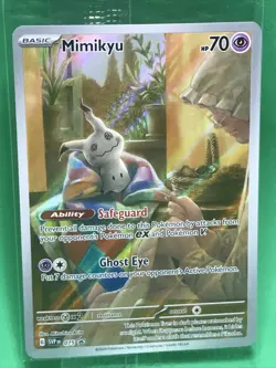 SEALED Mimikyu SVP 075 Paldean Fates Full Art Holo Black Star Promo Pokemon TCG - Image 2