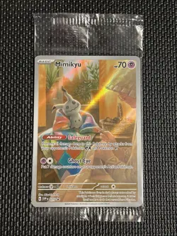 Pokemon TCG SV Paldean Fates Mimikyu SVP 075 Black Star Promo Sealed - Image 1
