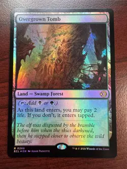 🌈 Overgrown Tomb - FOIL - MTG Lorwyn Eclipsed Magic - NM/M - Image 1