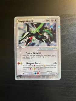 Pokemon TCG Rayquaza EX Dragon Card Ultra Rare 97/97 Holo 2003 - Image 1