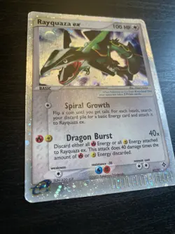 Pokemon TCG Rayquaza EX Dragon Card Ultra Rare 97/97 Holo 2003 - Image 2