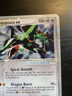 Pokemon TCG Rayquaza EX Dragon Card Ultra Rare 97/97 Holo 2003 - Image 3