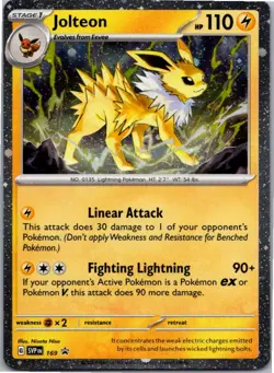 Jolteon - (Cosmos Holo) Rare SV: Scarlet & Violet Promo Cards 169 NM Holo - Image 1