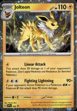 Jolteon - (Cosmos Holo) Holo Rare SV: Scarlet & Violet Promo Cards 169 NM - Image 1