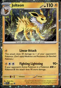 Jolteon - (Cosmos Holo) Holo Rare SV: Scarlet & Violet Promo Cards 169 NM - Image 1