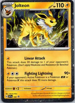 Jolteon - (Cosmos Holo) Rare SV: Scarlet & Violet Promo Cards 169 NM - Image 1