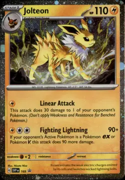 Jolteon - (Cosmos Holo) Holo Rare SV: Scarlet & Violet Promo Cards 169 NM - Image 1