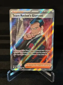 Team Rocket's Giovanni 225/182 Ultra Rare SV10: Destined Rivals Pokemon TCG NM - Image 1