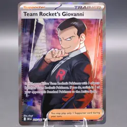 Team Rocket's Giovanni 225/182 Ultra Rare SV10: Destined Rivals Pokemon TCG NM - Image 1