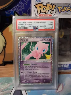 2021 POKEMON CELEBRATIONS CLASSIC COLLECTION 88/92 MEW EX HOLO PSA MINT 9 - Image 1