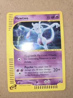 Pokemon Mewtwo Card 20/165 Holo Rare Expedition Base Set - Image 1
