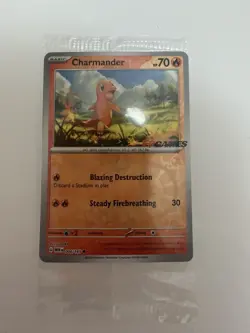 Charmander 004/165 Pokemon 151 EB Games Stamped Promo Pokemon Card Sealed - Image 1