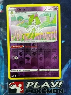 Kirlia 068/195 Reverse Holo Silver Tempest Pokemon TCG Card NM + Cardsaver - Image 1