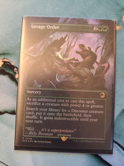 MTG card Savage Order FOIL (Borderless) Universes Beyond . Magic the Gathering - Image 1