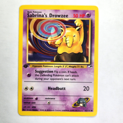 Sabrina's Drowzee 92/132 Pokemon TCG 1st Edition Gym Heroes NM Vintage 2000 Card - Image 2