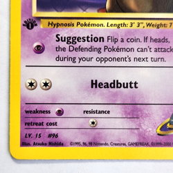Sabrina's Drowzee 92/132 Pokemon TCG 1st Edition Gym Heroes NM Vintage 2000 Card - Image 5