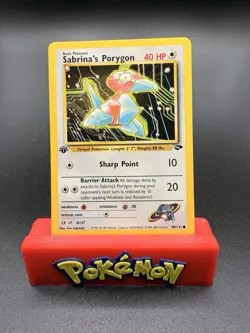 Sabrina's Porygon 98/132 Gym Challenge WOTC Pokemon Card 1st Edition - Near Mint - Image 1