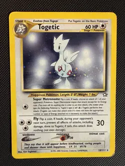 Pokemon TCG Togetic SWIRL Neo Genesis 16/111 Unlimited Holo Rare Card - Image 1